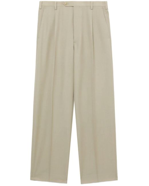 Auralee Tropical wool-mohair cropped trousers