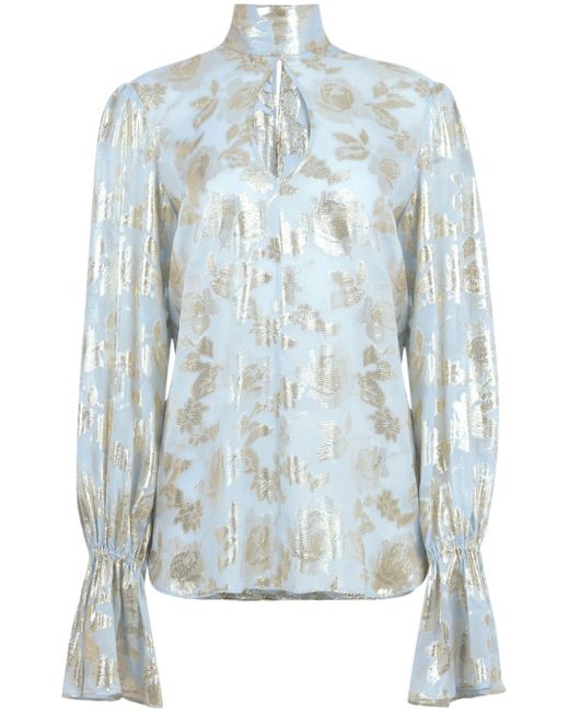 Nina Ricci floral-embellished cut-out blouse