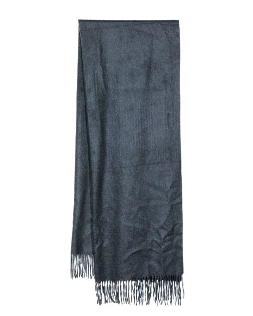 N.Peal fringed-edge woven shawl
