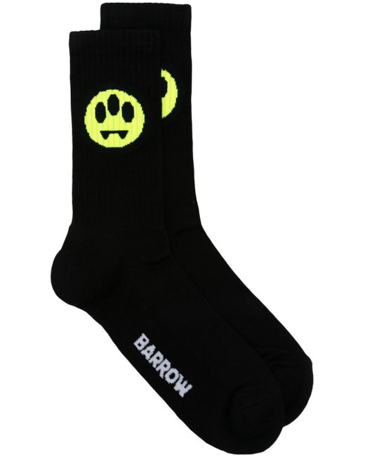 Barrow logo-intarsia socks