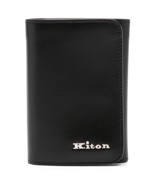 Kiton logo-lettering tri-fold wallet