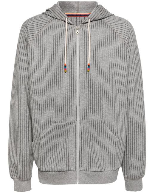 Paul Smith pinstripe-print zip-up hoodie