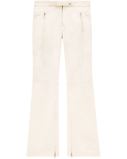 Courrèges Racer flared cotton trousers