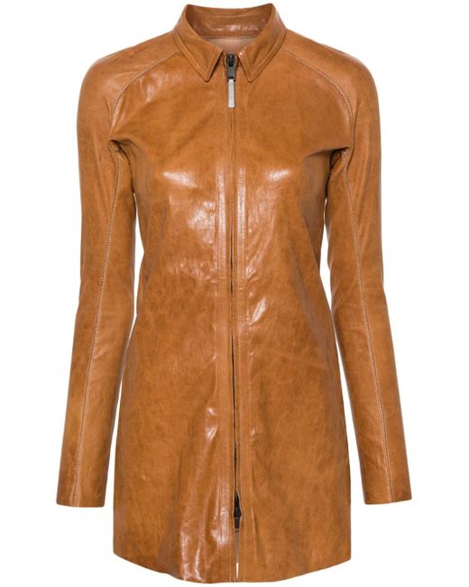 Isaac Sellam Experience exposed-seam leather jacket