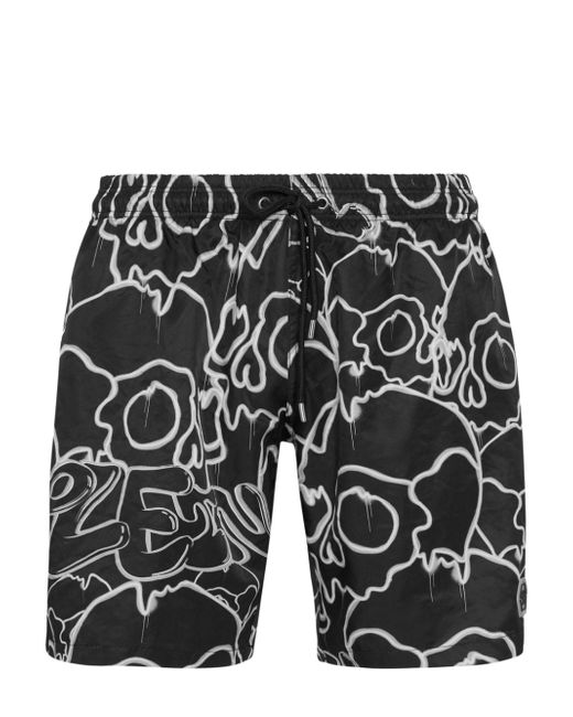 Philipp Plein skull-print swim shorts
