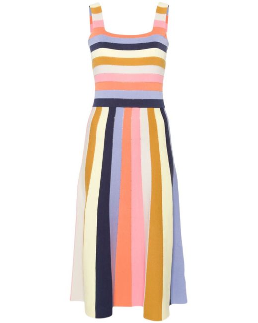 PS Paul Smith striped knitted midi dress