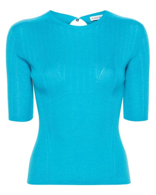 Lanvin panelled knitted top