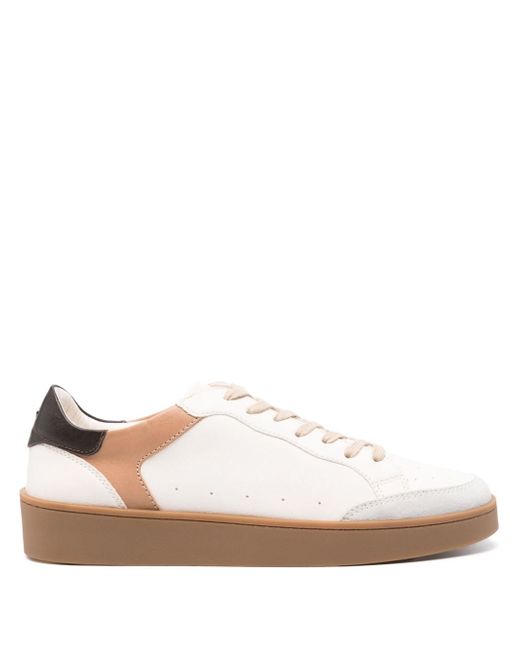 Canali perforated-detail leather sneakers