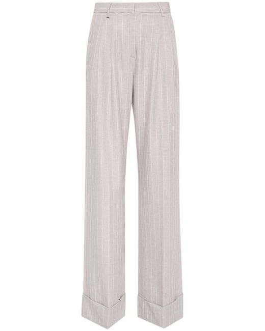 The Andamane wide-leg pinstripe trousers