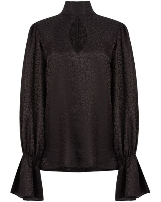 Nina Ricci leopard-print satin blouse