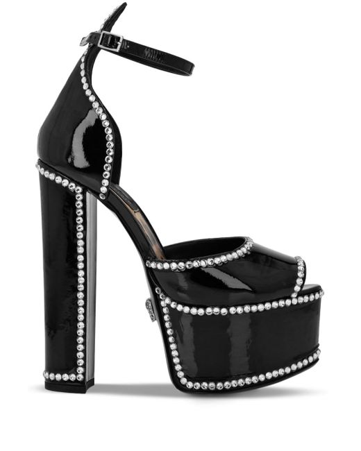 Philipp Plein crystal-embellished heeled platform sandals