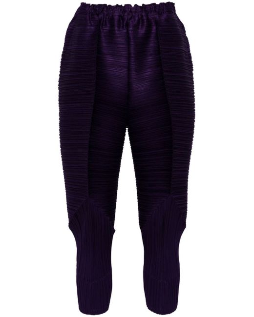 Pleats Please By Issey Miyake tapered pleated trousers