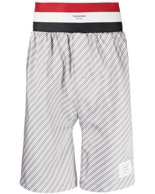 Thom Browne RWB-stripe cotton shorts