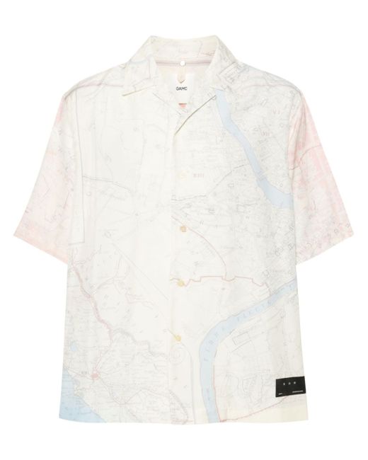 Oamc map-print short-sleeves shirt
