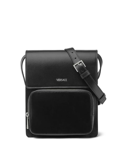 Versace crossbody leather messenger bag