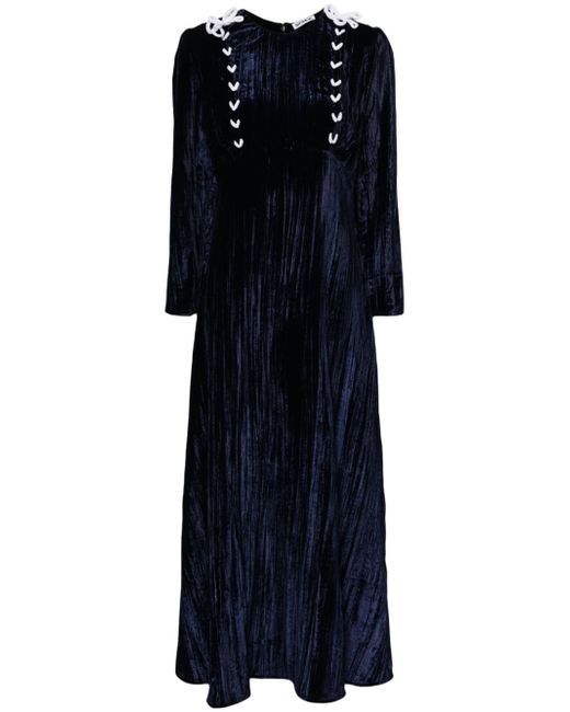 Batsheva Reem crushed-velvet maxi dress