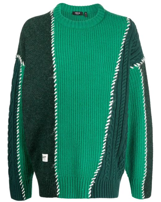 Five Cm colour-block ribbed-knit sweatshirt