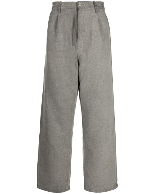 Izzue straight-leg box-pleat trousers