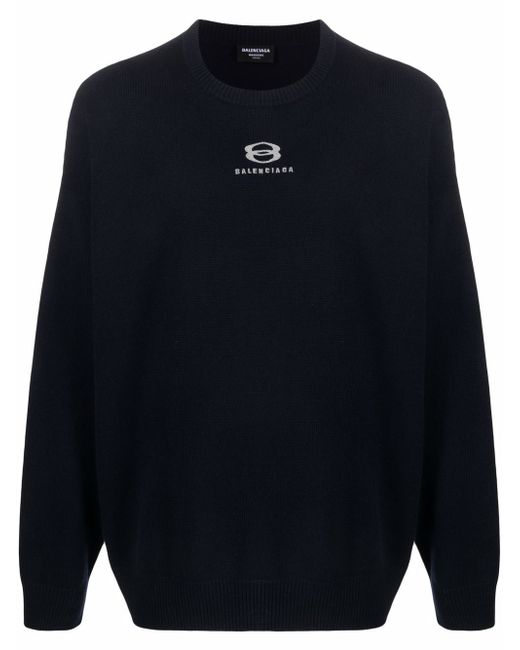Balenciaga logo-print knitted jumper