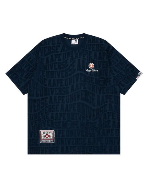 Aape By *A Bathing Ape® logo-patch jacquard towelling T-shirt