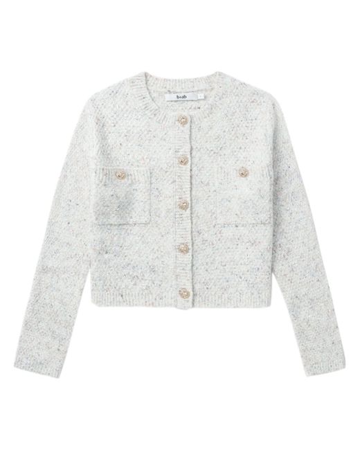 b+ab mélange-effect knitted cardigan