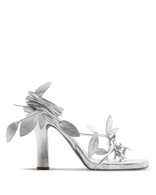 Burberry Ivy Flora 105mm leather sandals