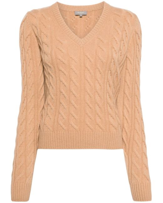 N.Peal Frankie cable-knit jumper