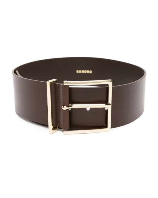 Sandro buckle-fastening wide leather belt