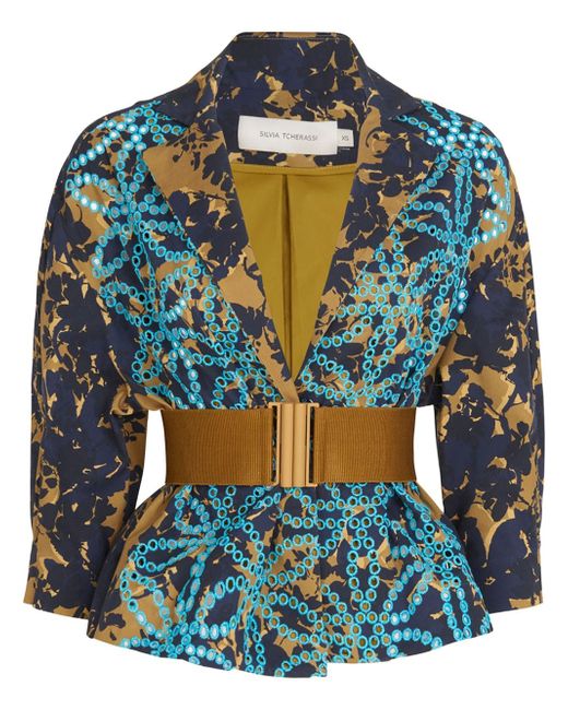 Silvia Tcherassi Juana floral-print belted jacket