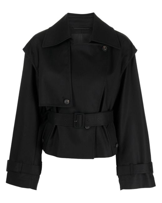 Jnby open-back cropped trench coat