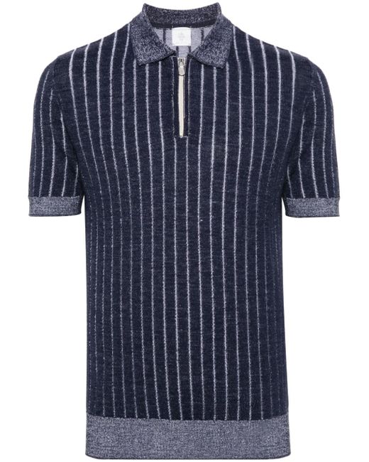 Eleventy short-sleeve knitted polo shirt