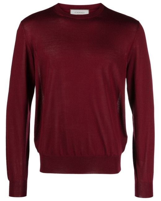 Canali crew-neck fine-knit jumper