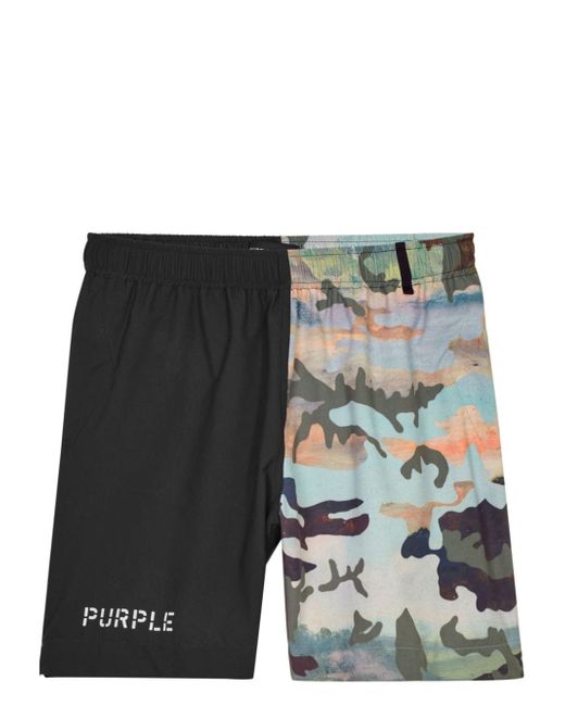 Purple Brand colourblock swim shorts