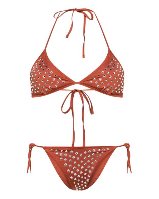Paramidonna Livia crystal-embellished bikini set