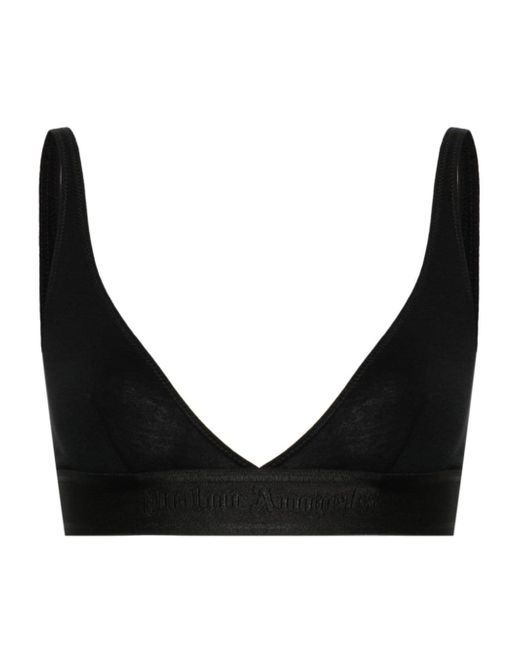 Palm Angels logo-tape triangle bra