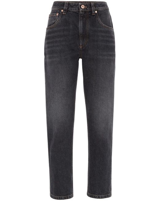 Brunello Cucinelli straight-leg cropped jeans