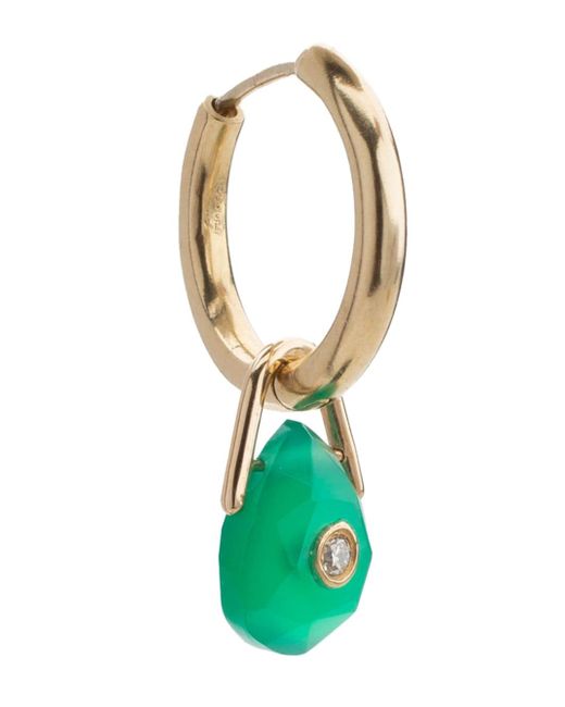 Pascale Monvoisin 9kt yellow Orso green onyx earring