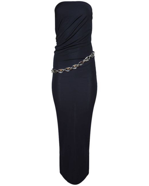 Christopher Esber chain-detail ruched maxi dress