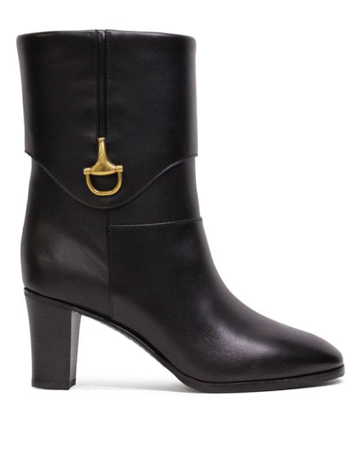 Gucci Half Horsebit leather ankle boots