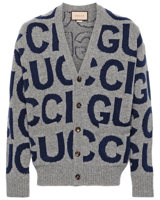 Gucci logo-intarsia cardigan