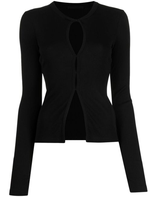 Helmut Lang cut-out ribbed top