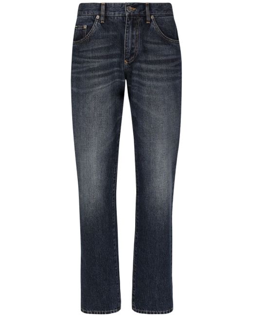 Dolce & Gabbana whiskering effect straight-legged jeans