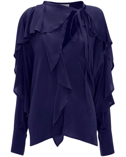 Victoria Beckham tie-detail ruffled blouse