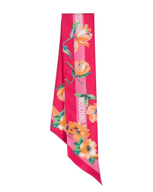 Moschino floral-print scarf