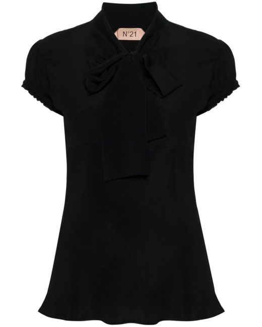 N.21 crepe short-sleeved blouse