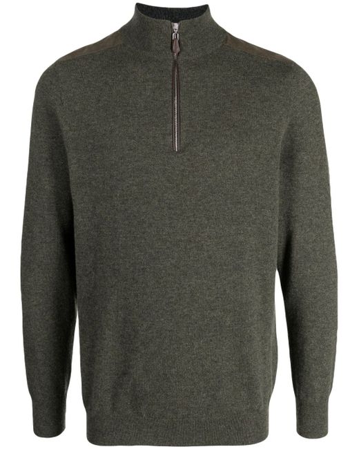 N.Peal half-zip fastening knitted jumper