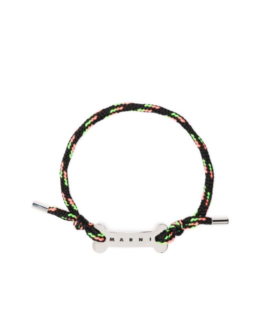 Marni logo-engraved braided bracelet