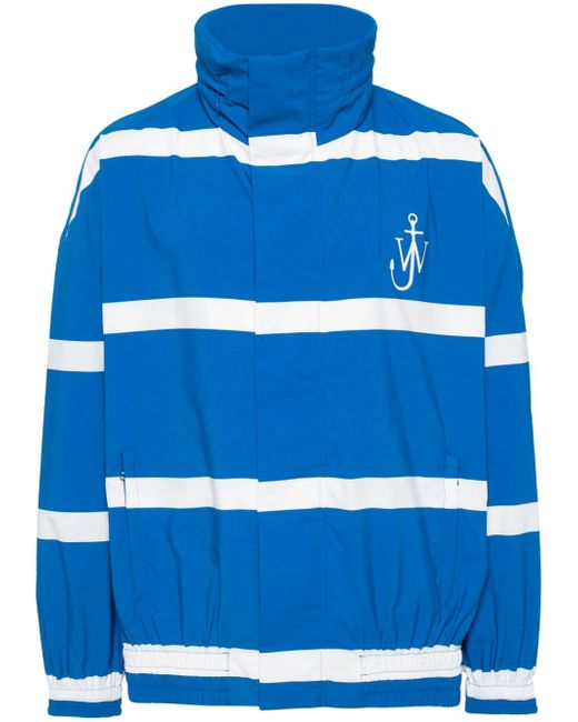 J.W.Anderson striped logo-print jacket