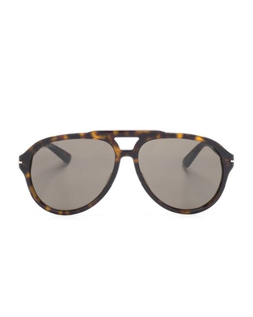 Gucci tinted pilot-frame sunglasses