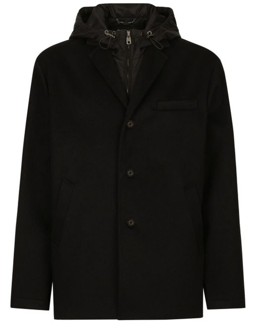 Dolce & Gabbana layered hooded jacket
